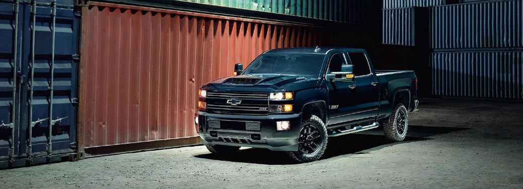 Driver side exterior view of a black 2019 Chevy Silverado 2500