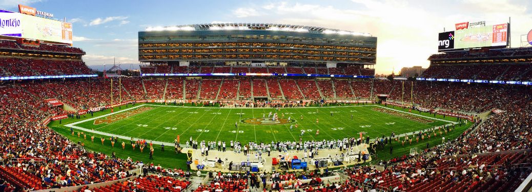 San Francisco football stadium full of fans watching nfl football game
