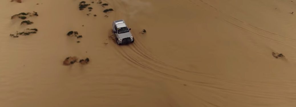 ford bronco in the sand