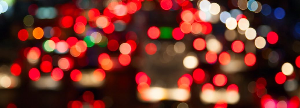 traffic jam at night