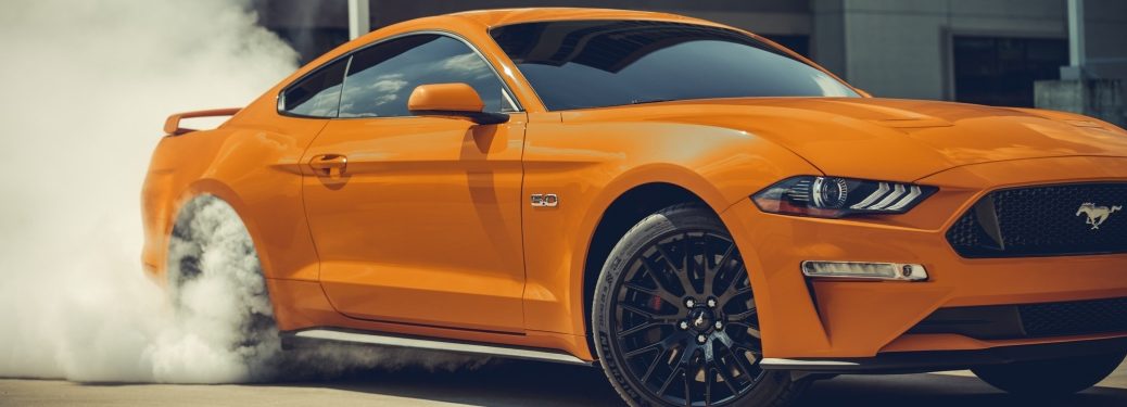 2020 Mustang doing a burnout