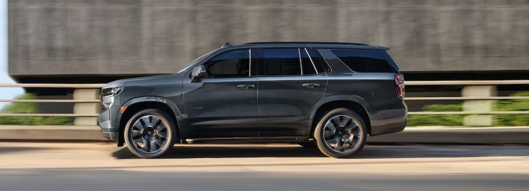 2021 Tahoe by modernist building