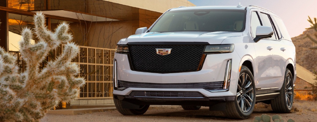 Front/side view of 2021 Cadillac Escalade