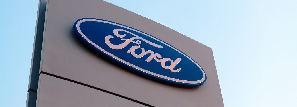 Ford logo on a building