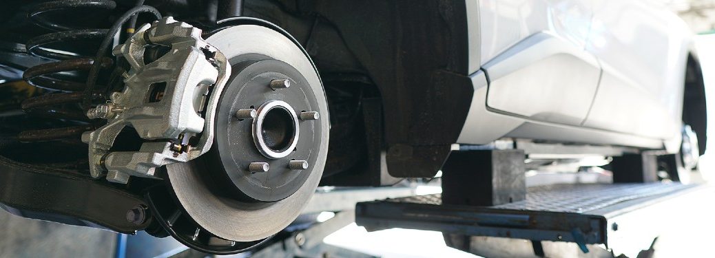 Brake rotor on a car