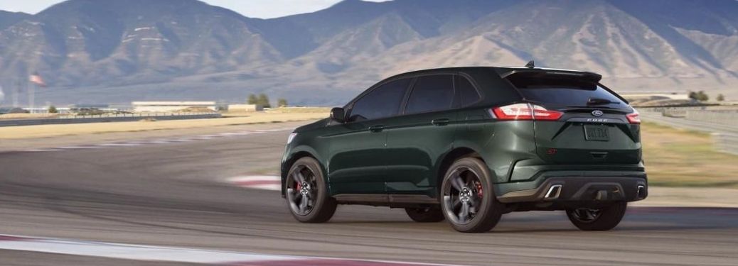 2022 Ford Edge rear view on track