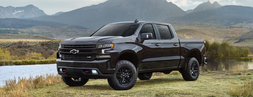 2022 Chevy Silverado parked near a lake