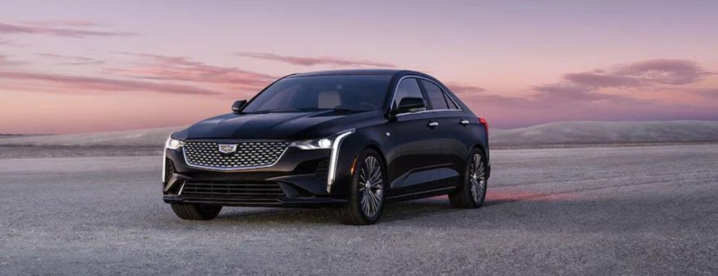 Front view of the 2023 Cadillac CT4 parked