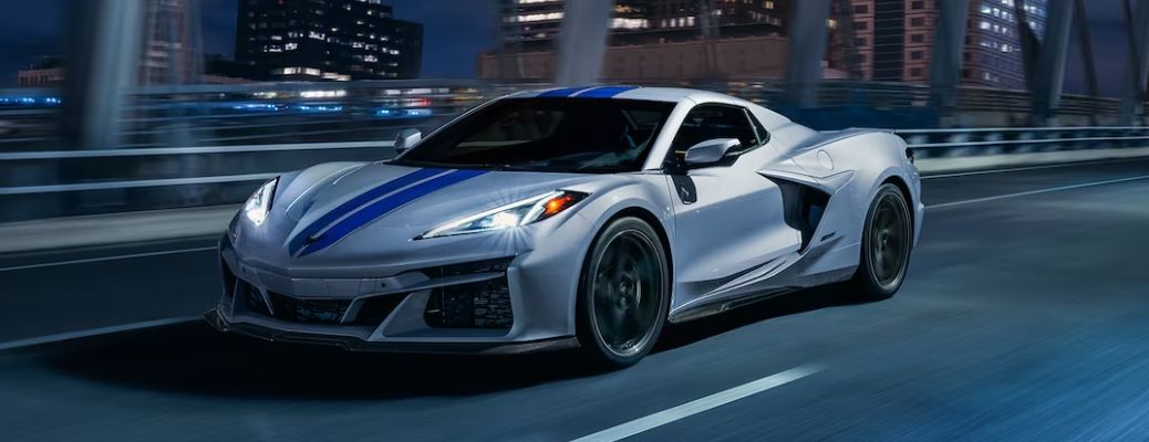 Front three-quarter view of the 2024 Chevrolet Corvette E-Ray