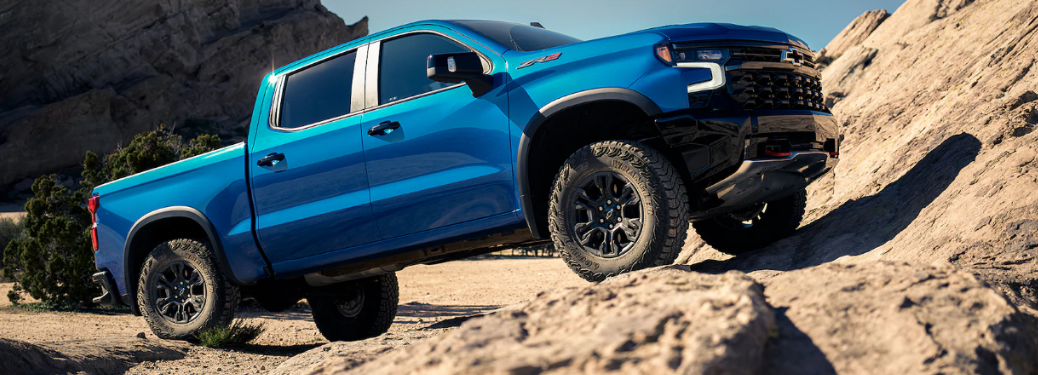 2023 Chevrolet Silverado on a rough terrain