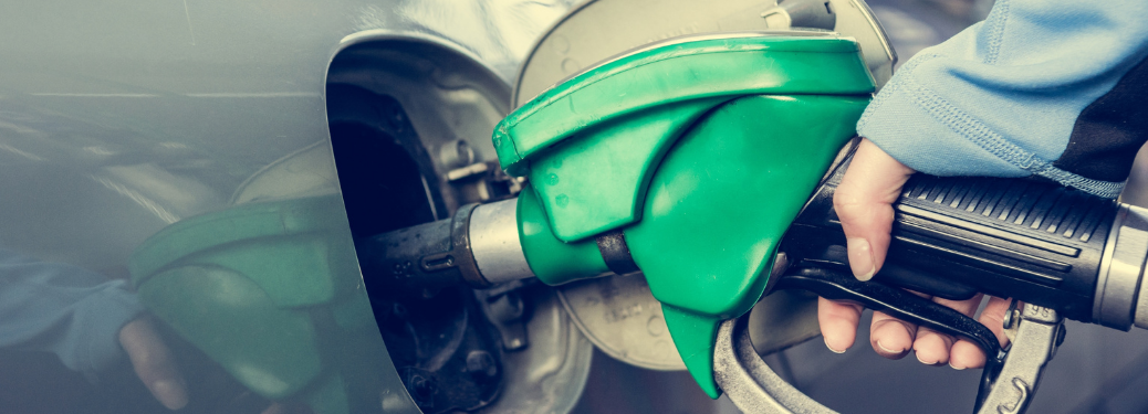 Car fueling at a gas station