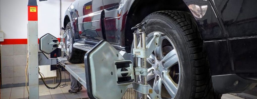 tires of a car being repaired