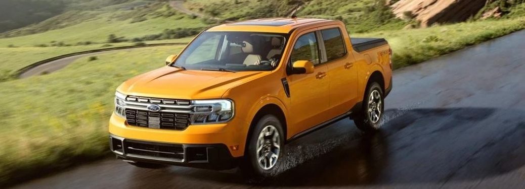 A 2022 Ford Maverick on a smooth road