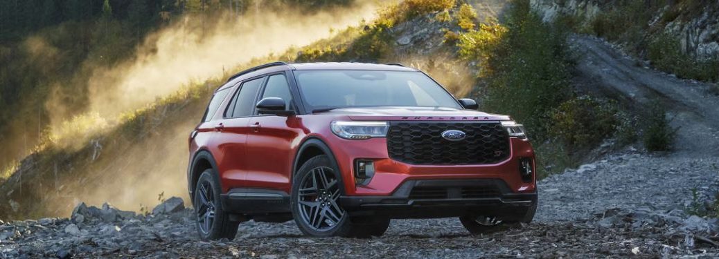 2025 Ford Explorer side and front view