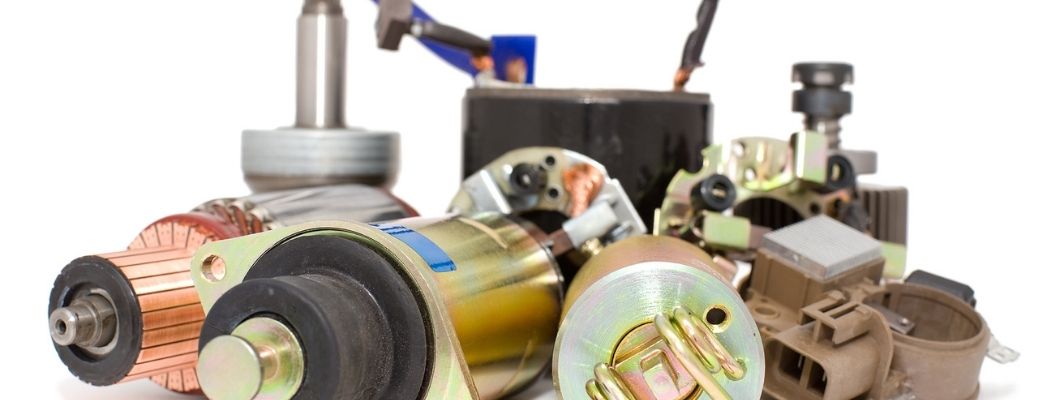 auto parts on a white background