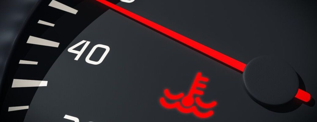 engine overheating warning light