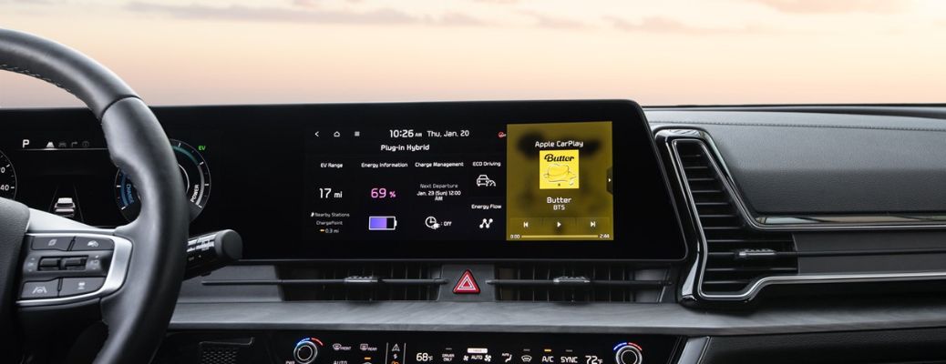 image of Apple CarPlay® playing on a car's infotainment