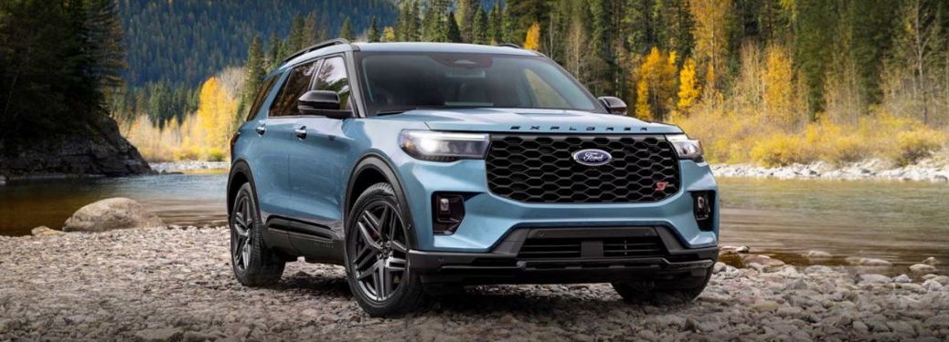 front view of the 2025 Ford Bronco® parked on rocks