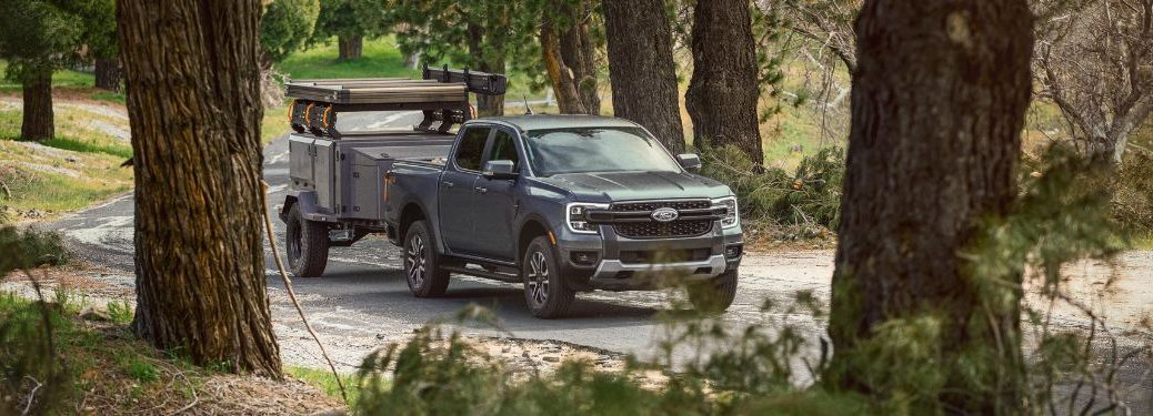 front quarter view of the 2025 Ford Ranger® towing