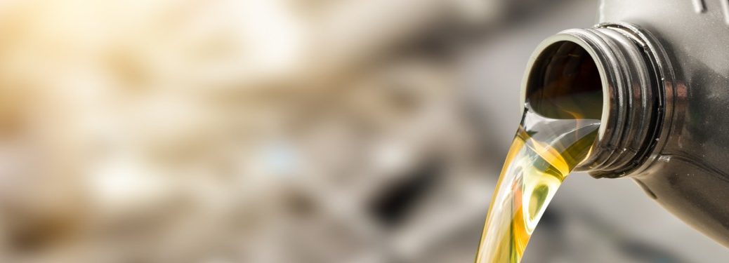 Oil pouring from a can