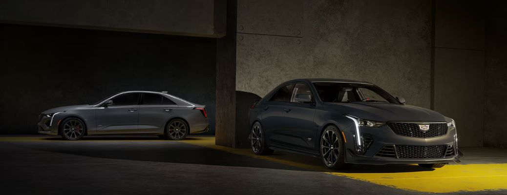 Two 2026 Cadillac CT4-V parked