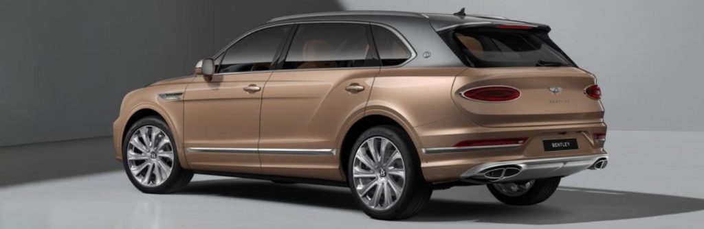 Bentley Bentayga side view in bronze