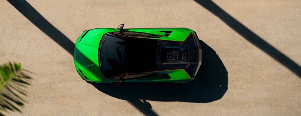 top view of the 2025 Lamborghini Temerario