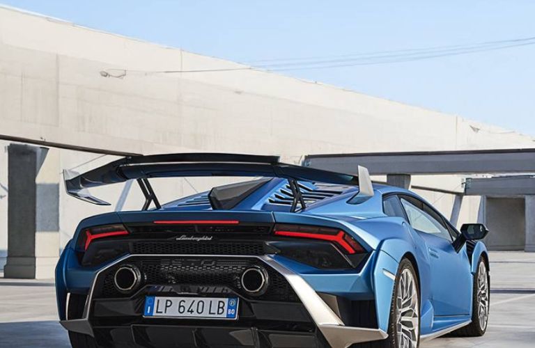 rear view of a Lamborghini Huracán