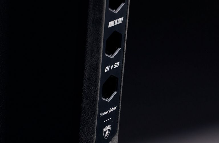 close up of the home audio experience by Automobili Lamborghini and Sonus Faber