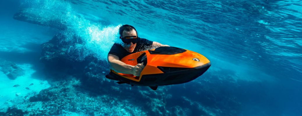 a man riding the SEABOB by CAYAGO