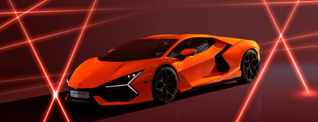 front and side view of a Lamborghini Revuelto