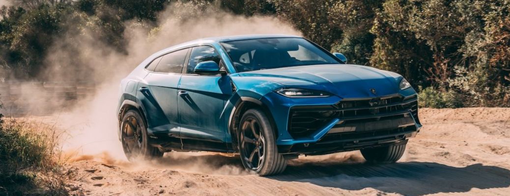 front view of a Lamborghini off-roading