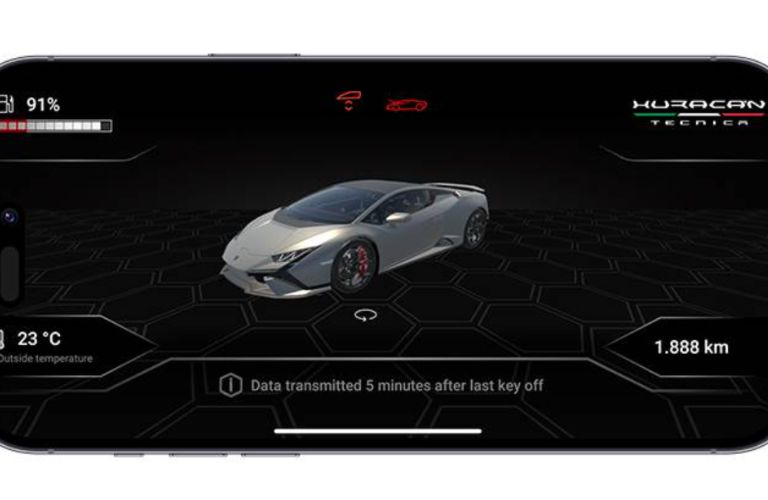 Vehicle status report of a Lamborghini