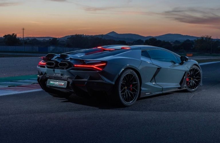 rear and side view of a Lamborghini