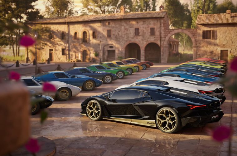 Several Lamborghini Revuelto Miura 60° Homage