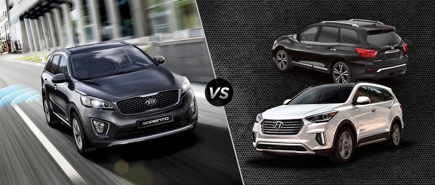 2017 Kia Soo Vs Hyundai Santa Fe Nissan Pathfinder