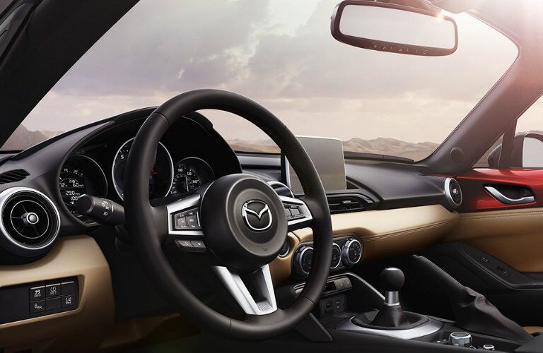 2016 mazda mx-5 miata interior design with tan interior