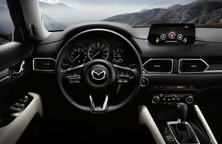 Steering Wheel, Gauges, and Touchscreen of 2018 Mazda CX-5