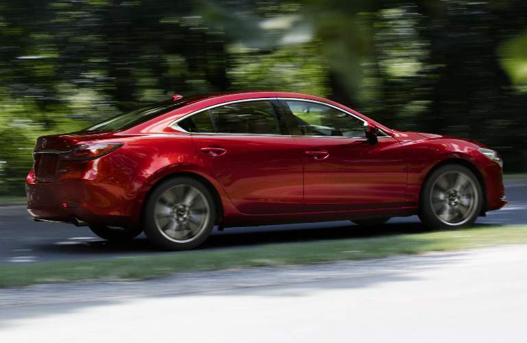 Side View of Red 2018 Mazda6