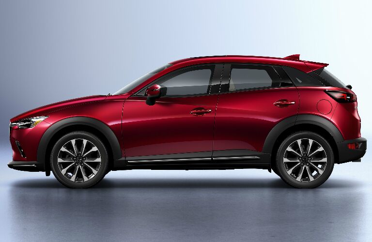 Side View of Red 2019 Mazda CX-3