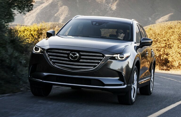 Front view of grey 2019 Mazda CX-9