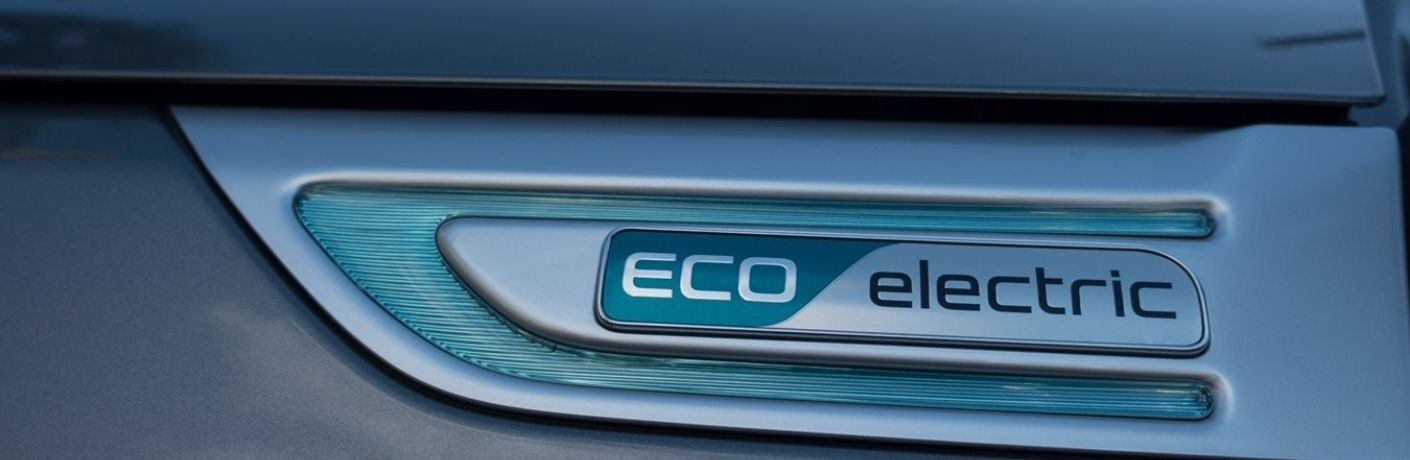 Eco Fuel decal on Kia model close up