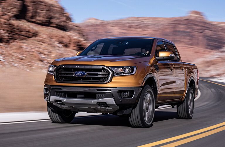 2019 Ford Ranger driving on desert highway