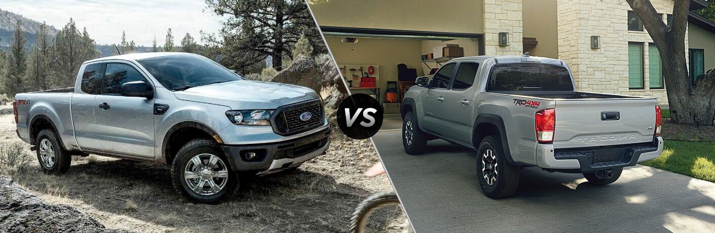 2019 Ford Ranger and 2019 Toyota Tacoma in comparison image
