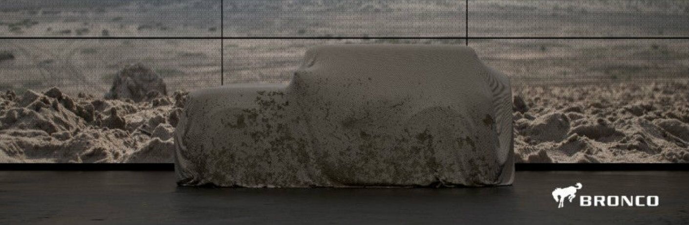 Profile view of covered 2020 Ford Bronco