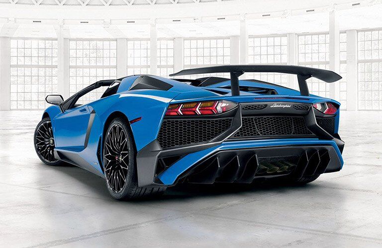2017 Lamborghini Aventador Superveloce Roadster Rear Exterior Blue