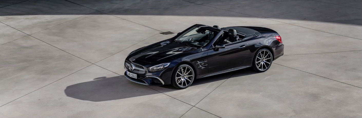 2020 Mercedes-Benz SL-Class Exterior Driver Side Front Profile with Top Down