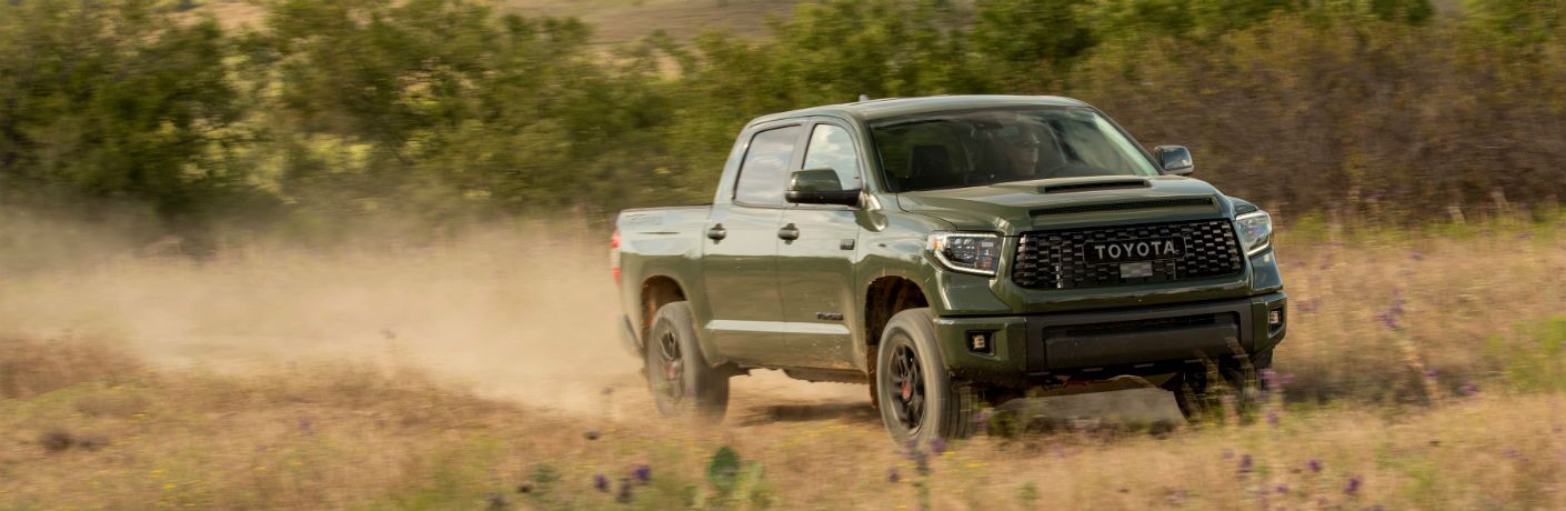 2020 Toyota Tundra driving in field