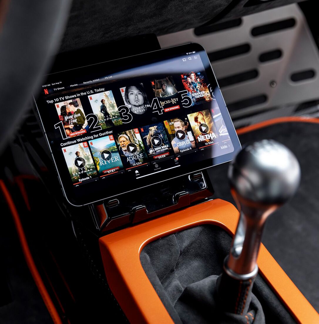 Porsche Turbo model touchscreen display