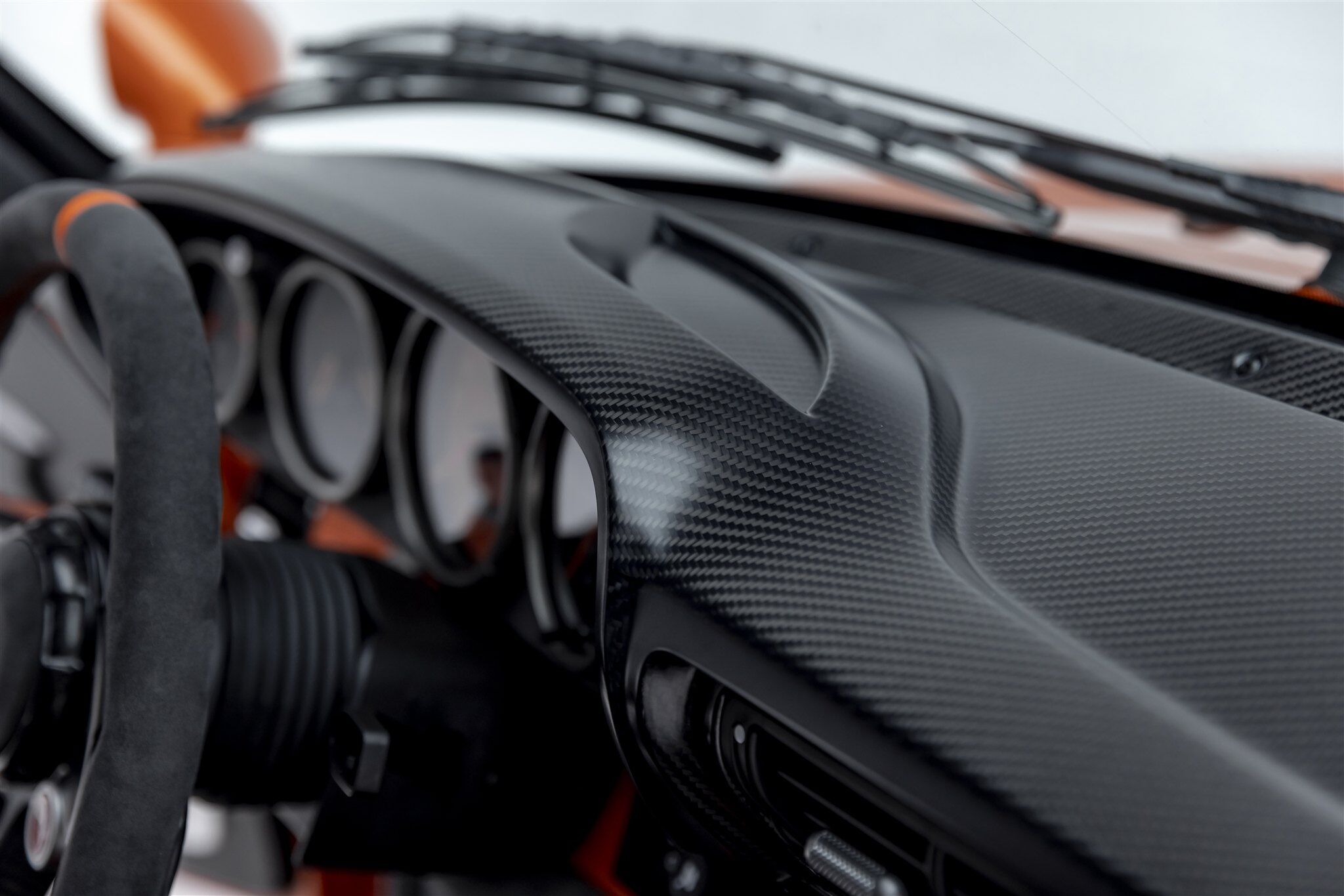 Porsche Turbo model dashboard close up